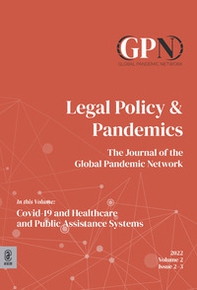 Legal policy & pandemics. The journal of the global pandemic network - Vol. 2 - Librerie.coop