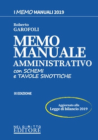 Memo manuale amministrativo. Con schemi e tavole sinottiche - Librerie.coop
