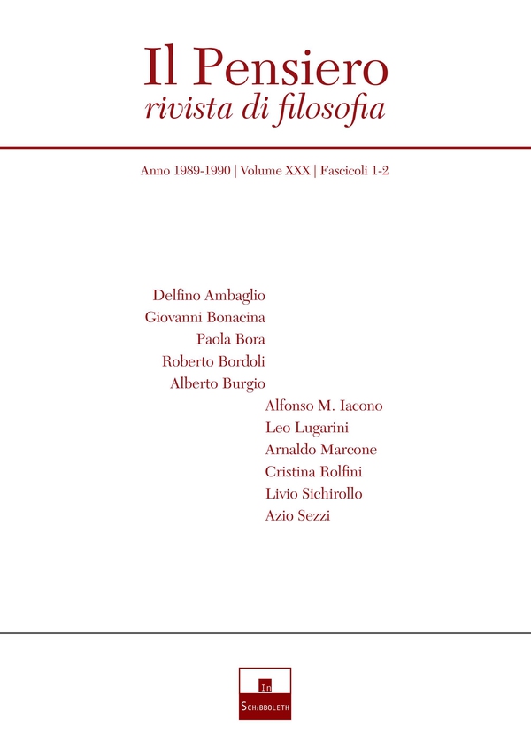 Il Pensiero (1989-1990/1-2) - Librerie.coop Il Pensiero (1989-1990/1-2) - Librerie.coop