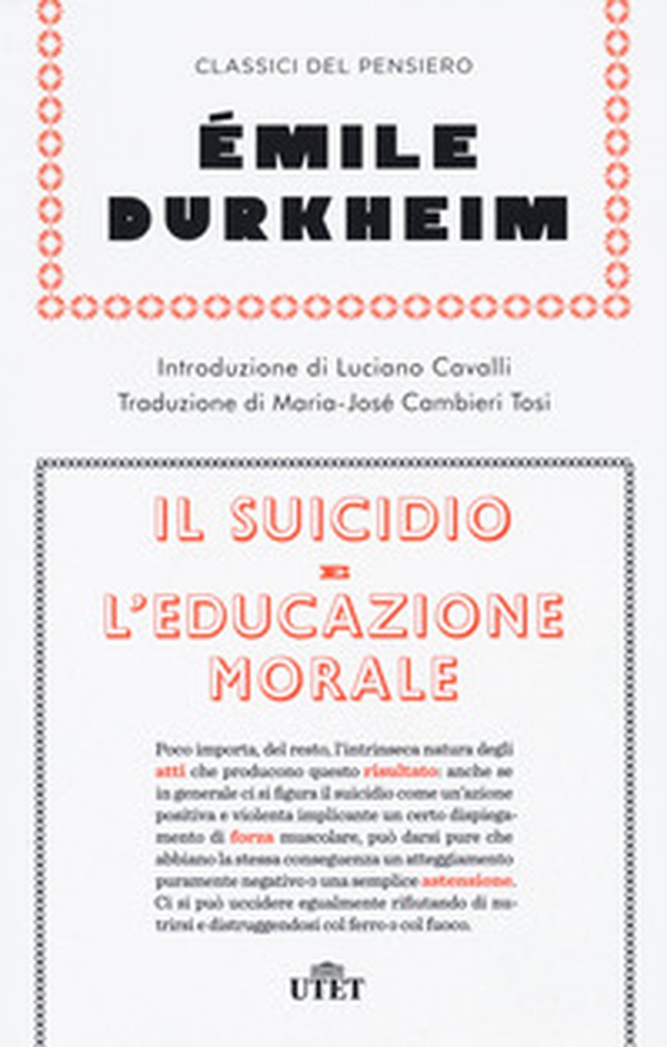 Il suicidio-L'educazione morale - Librerie.coop Il suicidio-L'educazione morale - Librerie.coop