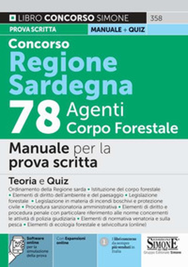 Concorso Regione Sardegna 78 agenti Corpo Forestale. Manuale per la prova scritta - Librerie.coop Concorso Regione Sardegna 78 agenti Corpo Forestale. Manuale per la prova scritta - Librerie.coop