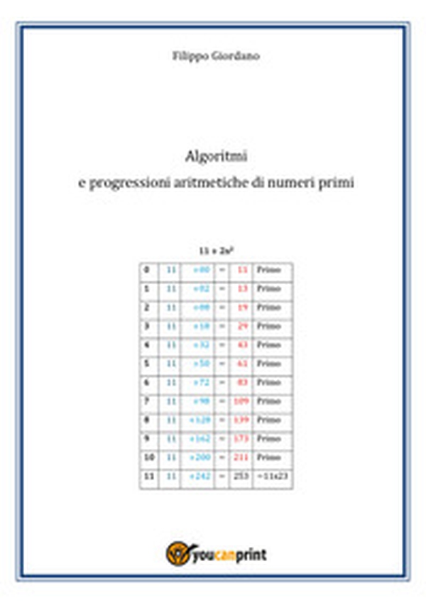 Algoritmi e progressioni aritmetiche di numeri primi - Librerie.coop