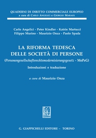 La riforma tedesca delle società di persone - e-Book - Librerie.coop
