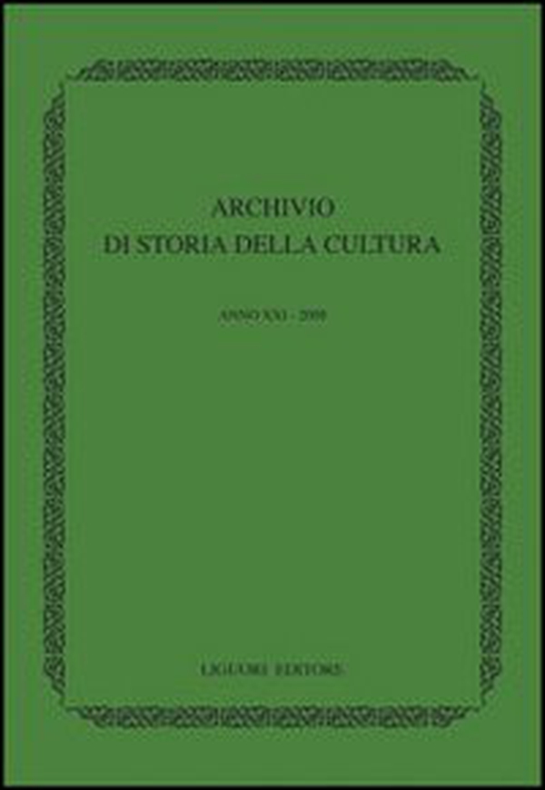 Archivio di storia della cultura (2008) - Librerie.coop Archivio di storia della cultura (2008) - Librerie.coop