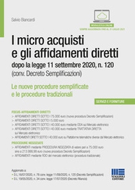 I micro acquisti e gli affidamenti diretti dopo la legge 11 settembre 2020, n. 120 (conv. Decreto Semplificazioni) - Librerie.coop