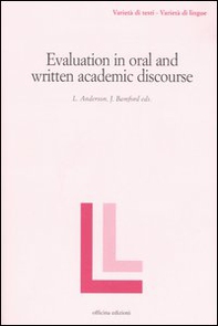 Evaluation in oral and written academic discourse - Librerie.coop