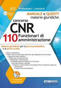 EBOOK Concorso CNR per 110 Funzionari di amministrazione - Materie giuridiche - Librerie.coop