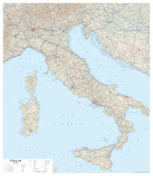 Italia 1.100.000 murale stradale plastificata stesa 105x121 cm - Librerie.coop Italia 1.100.000 murale stradale plastificata stesa 105x121 cm - Librerie.coop