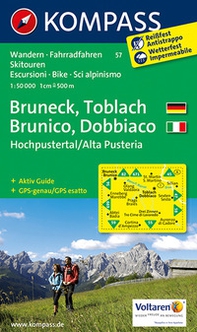 Carta escursionistica n. 57. Brunico, Dobbiaco, Alta Val Pusteria-Bru neck, Toblach, Hochpustertal. Adatto a GPS. Digital map. DVD-ROM - Librerie.coop