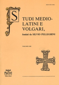 Studi mediolatini e volgari - Vol. 62 - Librerie.coop