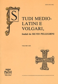 Studi mediolatini e volgari - Vol. 62 - Librerie.coop Studi mediolatini e volgari - Vol. 62 - Librerie.coop