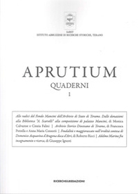 Aprutium. Quaderni - Vol. 1 - Librerie.coop