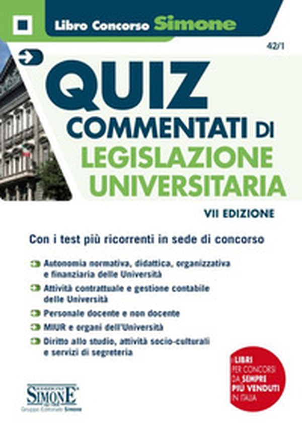 Quiz commentati di legislazione universitaria - Librerie.coop Quiz commentati di legislazione universitaria - Librerie.coop