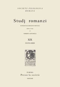 Studj romanzi. Nuova serie. Ediz. italiana e inglese - Vol. 19 - Librerie.coop