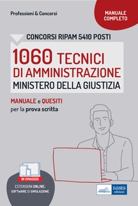 Concorsi RIPAM 5410 posti 1060 Tecnici di Amministrazione Ministero della Giustizia - Manuale e Quesiti per la prova scritta - Librerie.coop