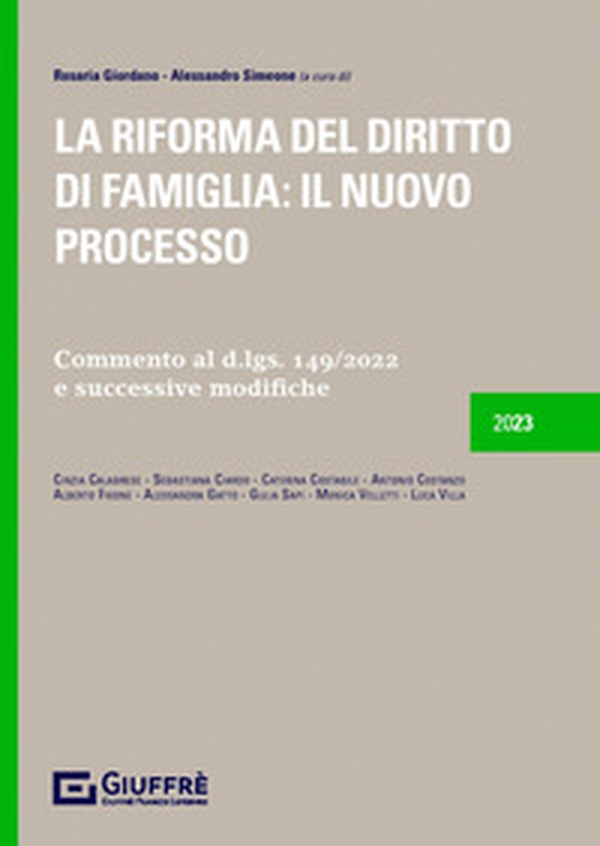 La riforma del diritto di famiglia: il nuovo processo - Librerie.coop La riforma del diritto di famiglia: il nuovo processo - Librerie.coop
