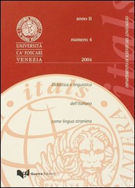Itals. Didattica e linguistica dell'italiano come lingua straniera (2004) - Vol. 4 - Librerie.coop