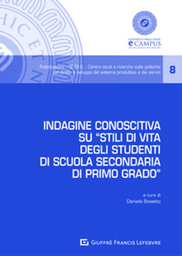 Indagine conoscitiva su «stili di vita degli studenti di scuola secondaria di primo grado» - Librerie.coop Indagine conoscitiva su «stili di vita degli studenti di scuola secondaria di primo grado» - Librerie.coop