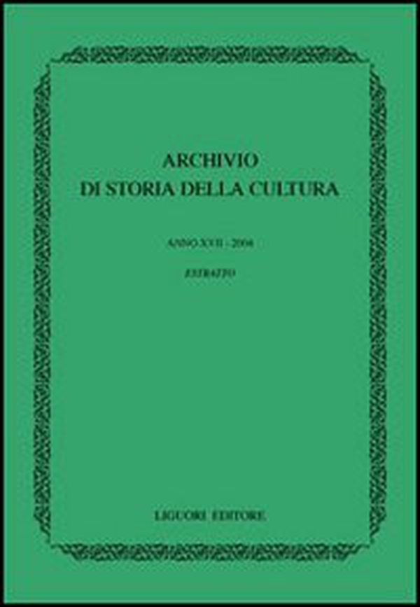 Archivio di storia della cultura (2004) - Librerie.coop Archivio di storia della cultura (2004) - Librerie.coop