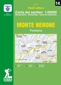Monte Nerone. Fondarca. Carta dei sentieri 1:25.000 - Librerie.coop