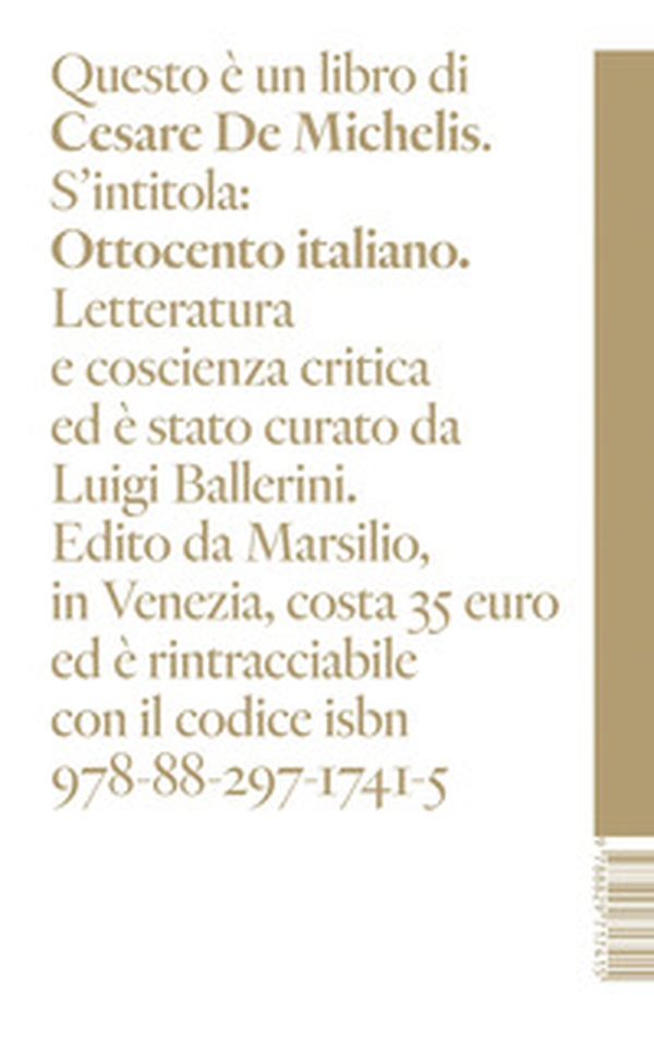 Ottocento italiano. Letteratura e coscienza critica - Librerie.coop Ottocento italiano. Letteratura e coscienza critica - Librerie.coop