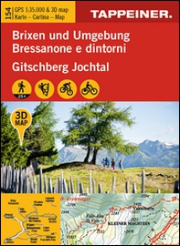 Brixen un Umgebung-Bressanone e dintorni. Cartina topografica 1:35000. Con panoramiche 3D - Librerie.coop