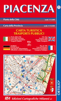 Piacenza. Mappa della città e provincia 1:13.000. Ediz. italiana, inglese, tedesca e francese - Librerie.coop