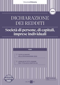 Dichiarazione dei redditi 2020 - Società di persone, di capitali, imprese individuali 2020 - Librerie.coop Dichiarazione dei redditi 2020 - Società di persone, di capitali, imprese individuali 2020 - Librerie.coop