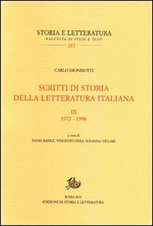 Scritti di storia della letteratura italiana - Vol. 3 - Librerie.coop Scritti di storia della letteratura italiana - Vol. 3 - Librerie.coop