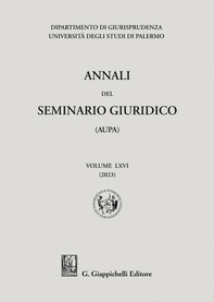 Annali del seminario giuridico dell'Università di Palermo - e-Book - Librerie.coop