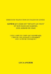 Erreur de traduction en italien de Genèse 2,7 : l'âme est "devant les yeux" et non dans les narines. L'oil, miroir de l'âme - Librerie.coop