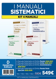 Kit 4 manuali sistematici di Diritto Civile, Penale e Amministrativo 2026-2027 - Librerie.coop