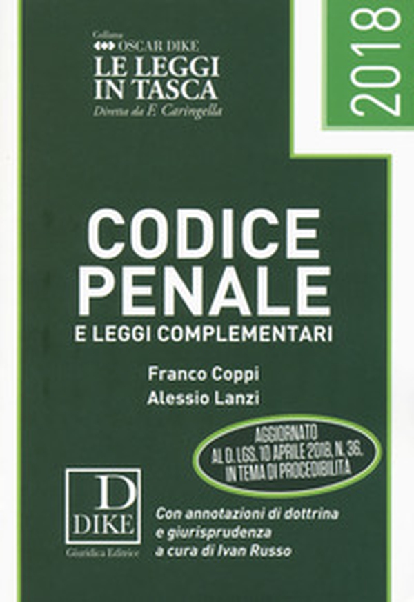 Codice penale e leggi complementari 2018 - Librerie.coop Codice penale e leggi complementari 2018 - Librerie.coop