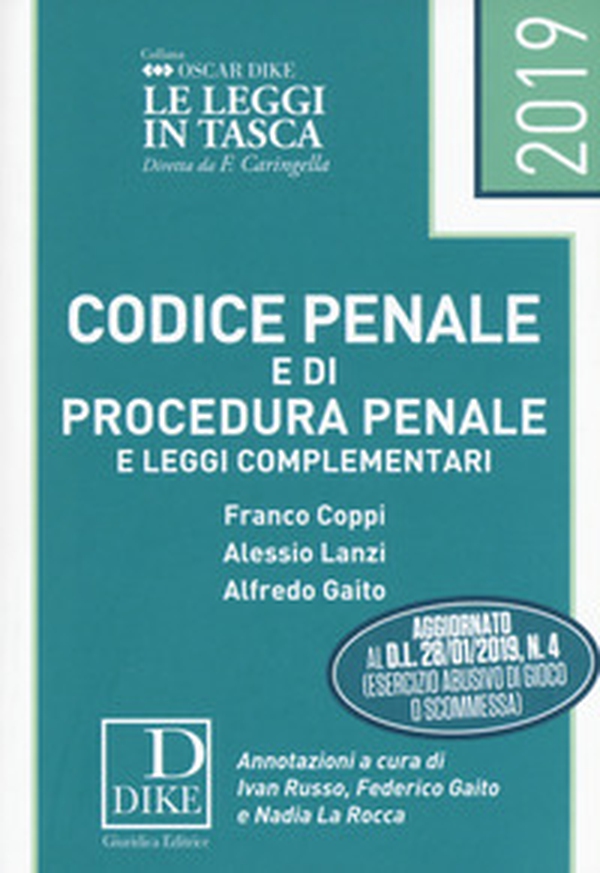 Codice penale e di procedura penale e leggi complementari - Librerie.coop Codice penale e di procedura penale e leggi complementari - Librerie.coop