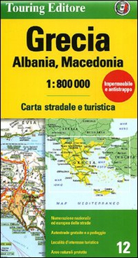 Grecia, Albania, Macedonia 1:800.000. Carta stradale e turistica - Librerie.coop