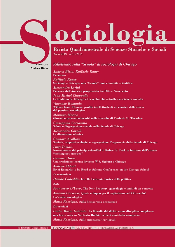 Sociologia n. 1/2015 - Librerie.coop Sociologia n. 1/2015 - Librerie.coop