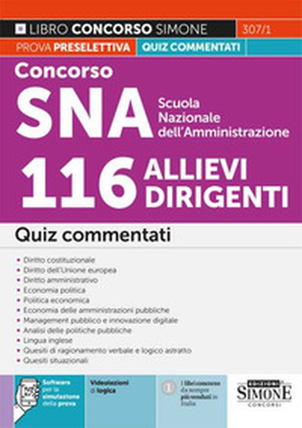 Concorso SNA Scuola Nazionale dell'Amministrazione 116 allievi dirigenti. Quiz commentati - Librerie.coop Concorso SNA Scuola Nazionale dell'Amministrazione 116 allievi dirigenti. Quiz commentati - Librerie.coop