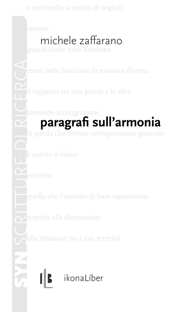 Paragrafi sull’armonia - Librerie.coop Paragrafi sull’armonia - Librerie.coop