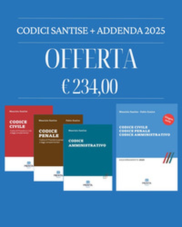 Codice civile, Codice penale, Codice amministrativo e addenda di aggiornamento 2025 - Librerie.coop Codice civile, Codice penale, Codice amministrativo e addenda di aggiornamento 2025 - Librerie.coop