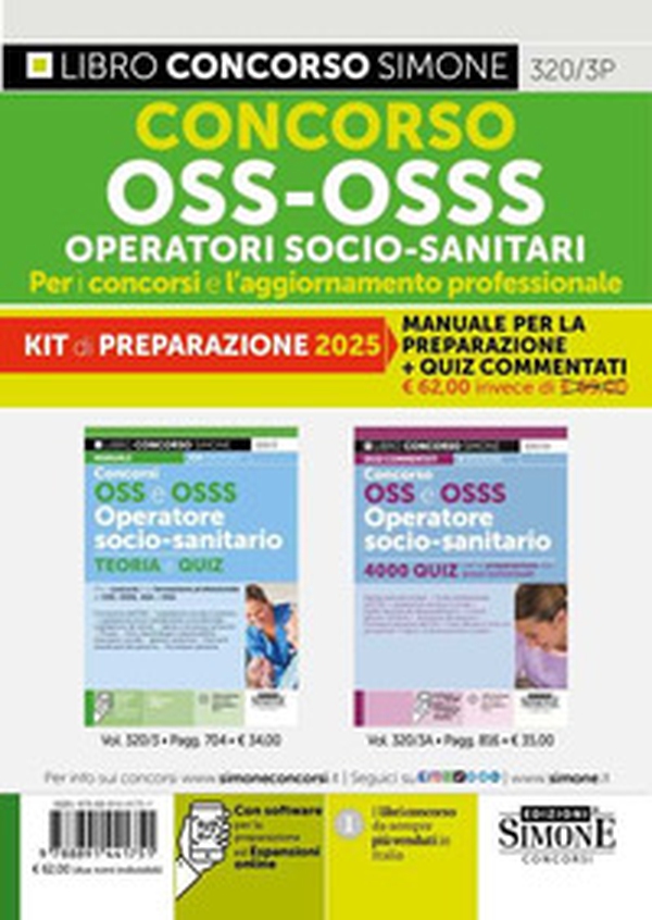 Kit concorso OSS - OSSS Operatori Socio-Sanitari. Per i concorsi e l'aggiornamento professionale. Manuale per la preparazione + Quiz Commentati - Librerie.coop