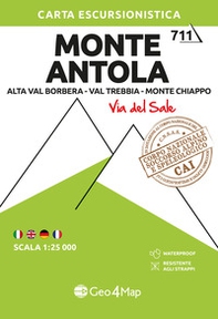 Monte Antola. Alta Val Borbera, Val Trebbia, Monte Chiappo. Carta escursionistica 1:25.000 - Librerie.coop