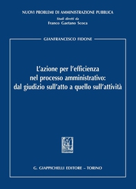 L'azione per l'efficienza nel processo amministrativo: dal giudizio sull'atto a quello sull'attività - Librerie.coop