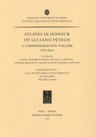 Studies in honour of Luciano Petech. A commemoration volume 1914-2014 - Librerie.coop