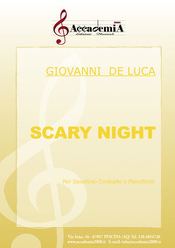Scary night. Per sassofono contralto e pianoforte - Librerie.coop Scary night. Per sassofono contralto e pianoforte - Librerie.coop