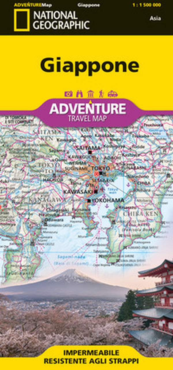 Giappone. Adventure travel map 1:1.500.000 - Librerie.coop