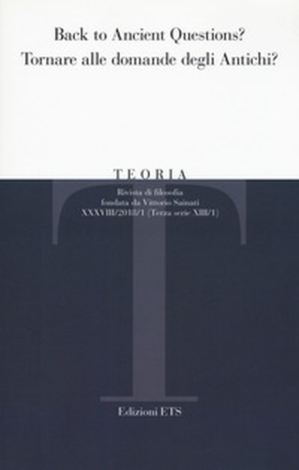 Teoria. Rivista di filosofia - Vol. 1 - Librerie.coop Teoria. Rivista di filosofia - Vol. 1 - Librerie.coop