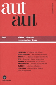 Aut aut - Vol. 383 - Librerie.coop Aut aut - Vol. 383 - Librerie.coop