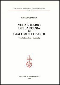 Vocabolario della poesia di Giacomo Leopardi. Vocabolario, liste e statistiche - Librerie.coop