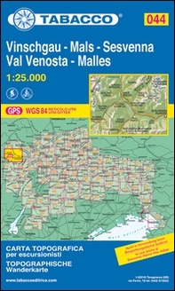 Val Venosta. Sesvenna-Vinschgau. Sesvenna 1:25.000 - Librerie.coop