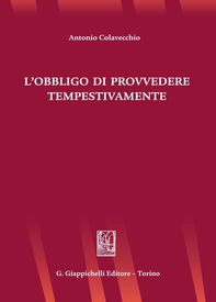 L'obbligo di provvedere tempestivamente - Librerie.coop